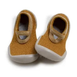 Collegien Ballerinas Soleil Gold mit Riemchen