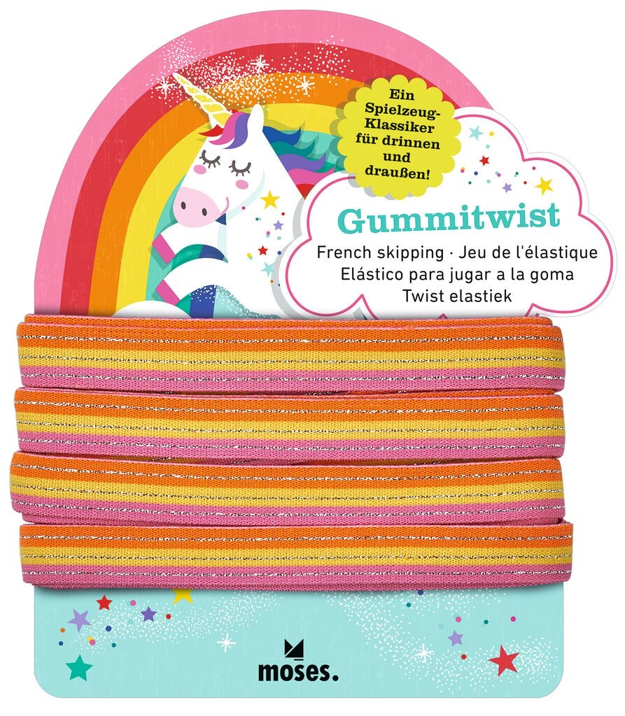 Moses Gummitwist Regenbogen Glitzer
