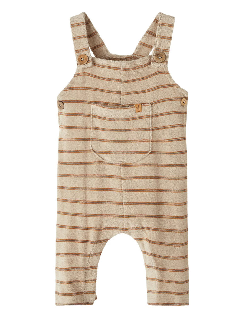 Lil‘Atelier Latzhose Frottee (nbmdalto) White Pepper