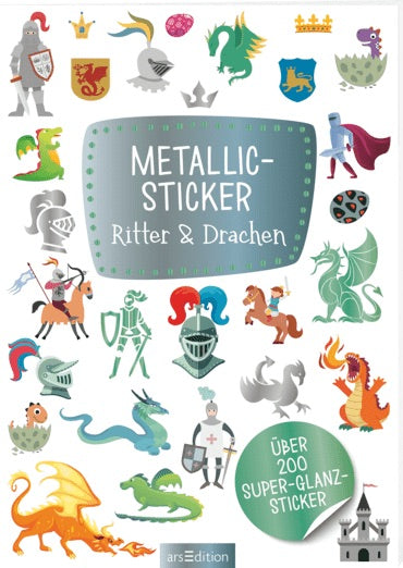 arsEdition Metallic-Sticker Ritter & Drachen