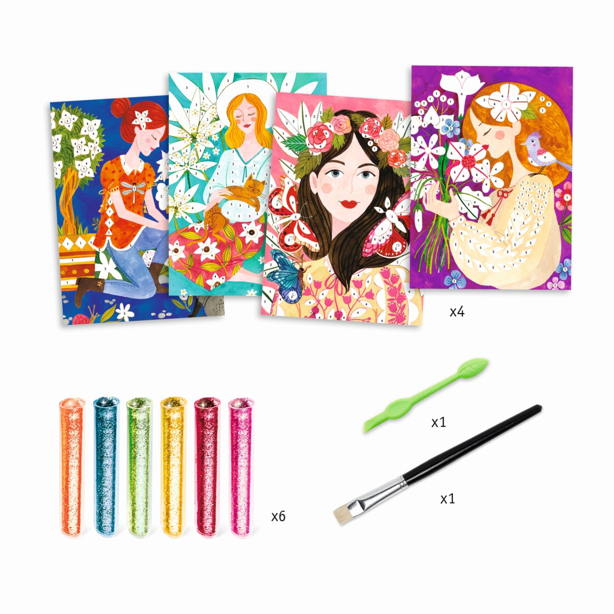 Djeco Glitzerbilder Blumenduft