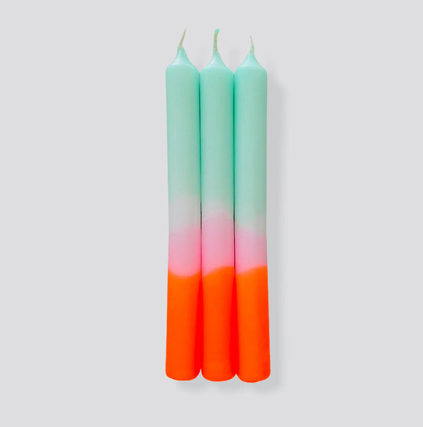 pinkstories Stabkerzen Dip Dye Neon Spring Sorbet