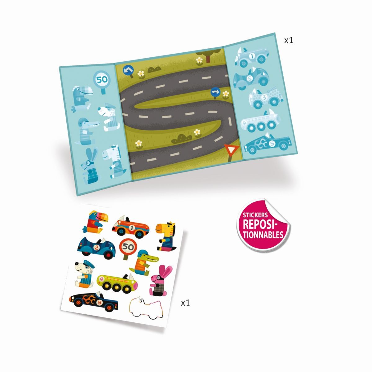 Djeco Autosticker neu positionierbar