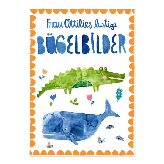 Frau Ottilie Bügelbilder *Krokodil & Wal*