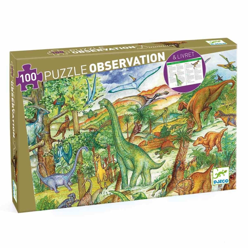 Djeco Puzzle Observation Dinosaurier 100 Teile