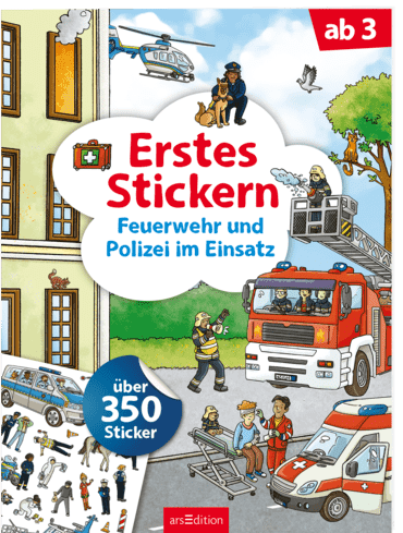 arsEdition Erstes Stickern Feuerwehr und Polizei