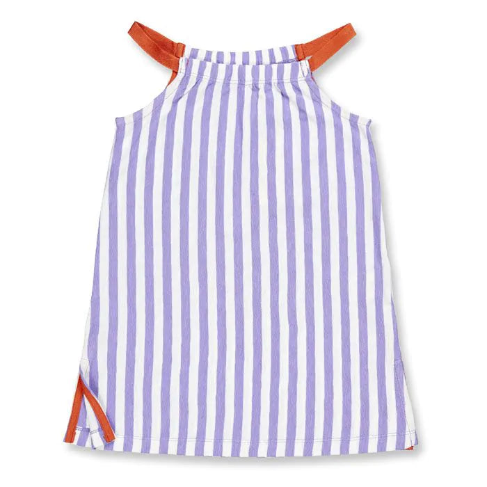Sense Organics Sommerkleid Lola lila-weiß gestreift