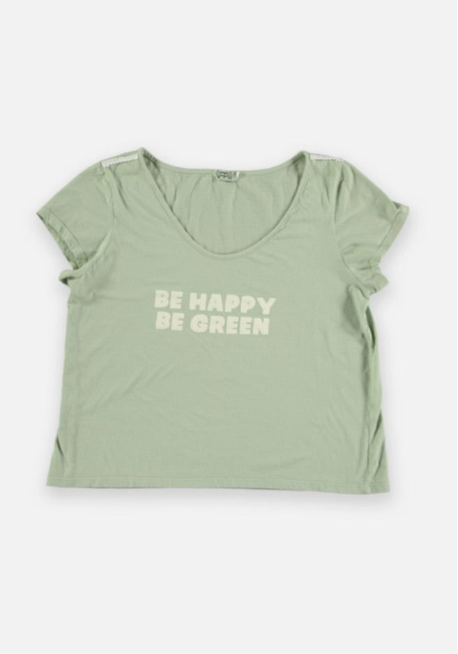Anguè Anguè Damen T-Shirt Be Happy Be Green