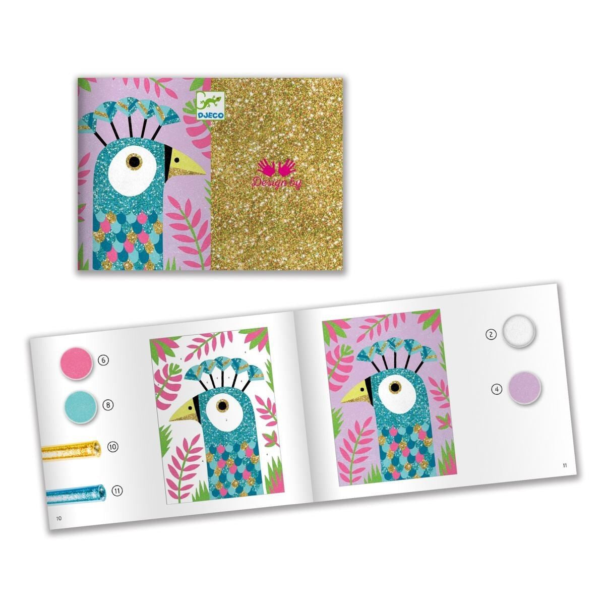Djeco Sandbilder Glitzervögel