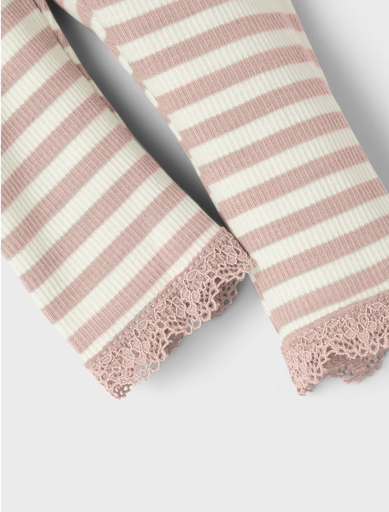 Name it Leggings geringelt rose smoke (nbfbalja)
