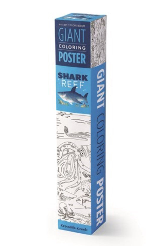 Crocodile Creek Giant coloring poster Shark reef