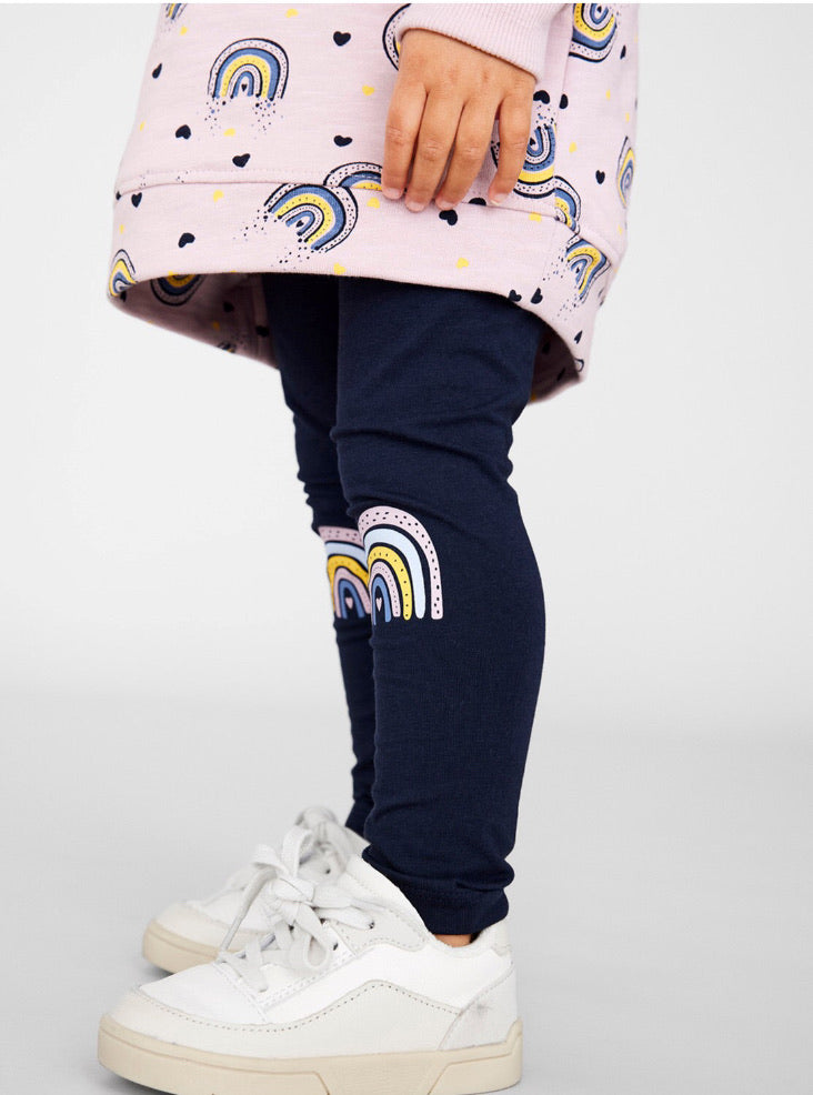 Name it Baumwollleggings mit Regenbogen am Knie (nmfvivian)
