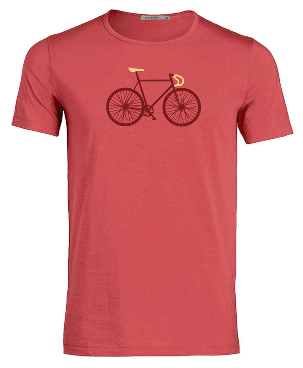 Greenbomb Tshirt Herren rot Fahrrad