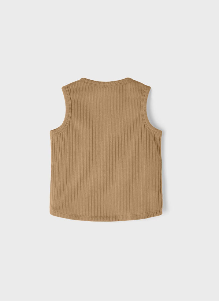 Name it Lil‘ Atelier geripptes Top Iced Coffee (nmmsixten)