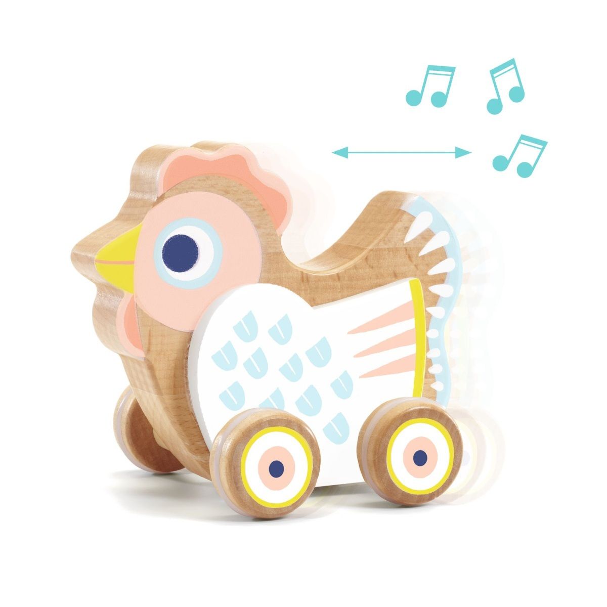 Djeco BabySing Schiebespielzeug Henne