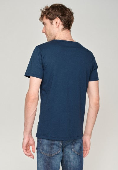 Greenbomb Herren T-Shirt Nture Canoe Sea Navy