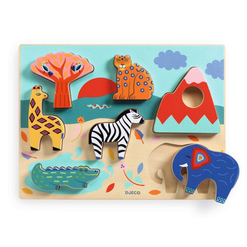 Djeco Holzpuzzle Savana Story