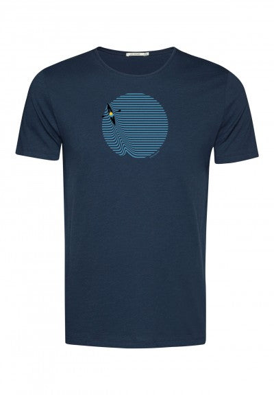 Greenbomb Herren T-Shirt Nture Canoe Sea Navy
