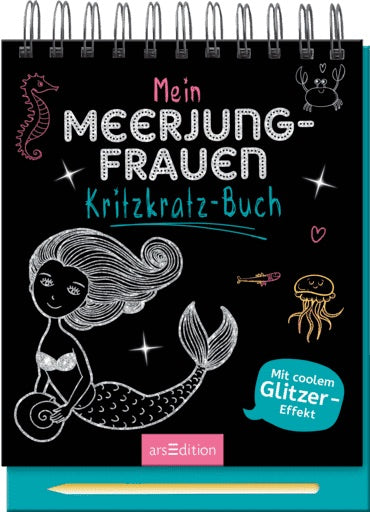 arsEdition Mein Meerjungfrauen Kritzkratz-Buch