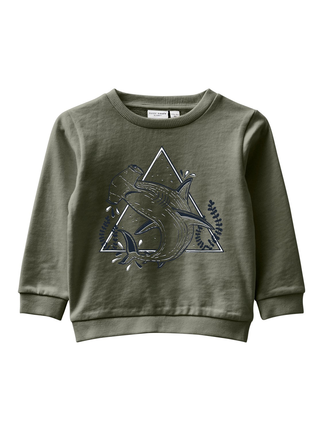 name it Sweatshirt khaki mit Haiprint