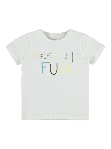 name it T-Shirt weiß mit Print